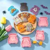 Serie de Juguetes de Halloween Moldes para Galletas Dibujos Animados Coches de Juguete Calabazas Arañas Festival Simulación Impresión 3D Moldes para Niños