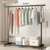 Varal de Secagem de Roupas Interno de Chão Doméstico Quarto Pendurar Roupas Dobrável Poste Único Simples Telescópico Móvel Varal para Roupas, Chapéus e Acessórios