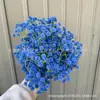 Flores Artificiales Azules en el Mismo Esquema de Color, Flores Falsas para Ramos de Boda, Flores de Seda, Arreglos Florales Decorativos, Flores Falsas para Decoraciones de Techo y Arreglos Florales para Pasillos