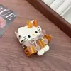 Presilha de Cabelo de Gatinho Fofo com Acabamento de Luxo, Presilha Tubarão Versátil, Presilha de Cabelo Desenho Kt, Presilha de Rabo de Cavalo, Presilha Lateral