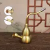 Cachimbo Dinghao de Cabacinha Selecionado Cuidadosamente Filtro de Uso Duplo Bolsa de Cachimbo de Latão Tipo Quatro Usos Tubo de Cachimbo de Metal Masculino