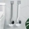 Escova de Vaso Sanitário Doméstica Estilo Japonês, Escova de Banheiro Sem Cantos Mortos, Escova de Limpeza de Vaso Sanitário em Formato S, Escova de Vaso Sanitário de Cabo Longo Montada na Parede