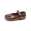 Sapatos Pequenos de Couro Estilo Francês Ins 2026 Nova Coleção Primavera e Outono Versão Coreana Sapatos Princesa Plissados para Meninas com Fivela Sapatos Mary Jane