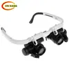 Óculos de Cabeça com Luz LED Lupa para Microgravação de Jade, 4 Conjuntos de Lentes de Reposição, Alta Definição e Alta Ampliação para Reparo de Celular e Relógio
