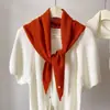 Bufanda Triángulo Engrosada Patrón de Diamantes 100% Lana Bufanda Cruzada Otoño/Invierno Nuevo Estilo Cálida Color Sólido Bufanda Pequeña para el Cuello para Mujer