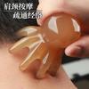 Terapia da Cabeça de Polvo Dispositivo de Dragagem de Meridianos Pente Massageador Couro Cabeludo Tendão Ponto de Acupuntura Raspador Pente Polvo de Oito Braços Pente Portátil