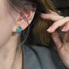 Aretes Exquisitos y Pequeños con Incrustaciones de Diamantes para Mujer Dulces Elegantes Estilo Coreano Modernos Simples Combinan con Todo Diario Para Ir al Trabajo Aretes de Alta Gama