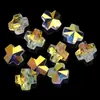 Nuevos accesorios de joyería DIY 14 mm agujero recto mariposa corazón copo de nieve colgante cristal mágico cuentas de vidrio al por mayor