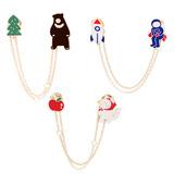 Accesorios de moda europeos y americanos broche de cadena divertida manzana gato avión árbol de Navidad oso broche de gota de aceite ropa
