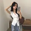 Camisas com Cadarço e Renda de Verão para Mulheres - Agente de Compras Dongdaemun da Coreia do Sul