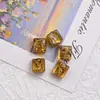 Sensación de pintura al óleo retro material de flor de pan de oro cuenta de vidrio coloreada cuadrada para azúcar accesorios de colgante de collar pulsera DIY en stock envío 48h