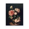 Pintura a Óleo Nórdica Vintage Vaso de Flores Peônia Sala de Estar Decoração de Quarto Sem Moldura Núcleo de Poster de Pintura Suspensa