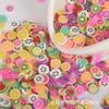 Parche de cerámica blanda con forma de copo de nieve, fruta, decoración, arena movediza, epoxi, material de relleno de cristal, accesorios de joyería hechos a mano