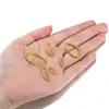 Aço Inoxidável Dourado Conector de Armação Irregular Anel Irregular Contínuo Acessórios de Joia Pingente Atacado