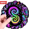 Compra direta internacional de 50 adesivos da moda estilo fantasia sombria para decoração personalizada e legal de cadernos, garrafas de água e skates