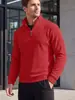 Suéter de punto para hombre con cuello alto transfronterizo, adecuado para eBay, primavera/otoño, estilo americano, con rayas verticales y textura gofrada, sudadera casual de manga larga