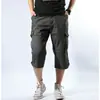 Atacado macacão fino solto plus size Calças médias masculinas multi-bolso calças médias ao ar livre camuflagem casual calças cortadas masculinas