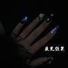 [Foto real original] Uñas postizas pintadas a mano, súper lindas, pequeñas, dulces, geniales, sexys, estilo de chica, parche para uñas.