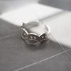 [Cobre] Anillo abierto de expresión creativa personalizada de Dongdaemun, Corea del Sur, para mujer, diseño de nicho de moda, anillo para el dedo índice con sentido