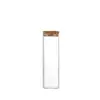 Diámetro de 37 mm tapón de corcho control botella boca recta vidrio transparente borosilicato alto botella de deseos arcoíris botella de cordyceps
