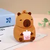 Llavero Colgante de Capibara Accesorio para Bolso Regalo Creativo Muñeco Llavero Squishy Pop-Up Alivio del Estrés