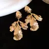 Pendientes Colgantes Ovalados de Circonita Transfronterizos Europeos y Americanos, Moda Retro, Temperamento Exquisito, Lujo Ligero, Pendientes de Alta Gama