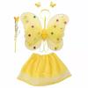 Alas de Mariposa Luminosas de Celebridad de Internet de TikTok Ángel Vimi Alas de Mariposa Falda Maravilloso Vestido de Actuación de Ángel Hada