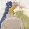 [en stock] Cuello alto de invierno para niña Joker Infantil Suave Ceroso Cálido Camisa con forro Estilo extranjero para niña
