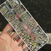 Broca de Unha Bao Shi Osha Hua Zi com Strass 1:1 Seção 33 Ponta Redonda Fundo de Vidro K9 Joia Diamante