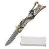 Navaja Plegable de Exterior Acero Inoxidable Mini Navaja Navaja Plegable de Supervivencia para Exteriores Navaja Plegable Portátil Defensa Personal para Exteriores Navaja de Exterior