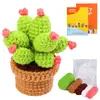Paquete de Materiales para Crochet de Lana Set Muñeca de Peluche de Tejido Muñeca Tejida Muñeca de Ganchillo Tejido DIY