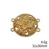 31X36Mm 4,6g Acessórios de Joias Multicor Material Conector de Corrente Corporal de 4 Furos Corrente de Cintura Corrente de Testa