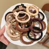 Gomas para el Cabello Color Café para Niñas, Cola de Caballo Alta Semi-Atada o Completamente Atada, Bandas Elásticas para el Cabello Melard, Anillos Elásticos de Alta Elasticidad para Niños Niñas