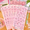 Pegatinas de Flor de Cerezo Papelería Estudiantil Flor de Cerezo Estético Decoración DIY Pegatinas para Diario Decoración Estereoscópica 3D Pegatinas de Patrón Pequeño