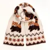 Bufanda de Estilo Japonés Gato Guitarra Descorazonado Negro y Blanco Doble Cara Falso Mink Atmósfera Coreana para Mujer Otoño e Invierno Calentador de Cuello para Hombre