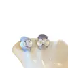 Pendientes Florales Azules Elegantes Estilo Chanel para Mujer, Nuevo Modelo Popular 2026, Ganchos de Oreja de Gama Alta, Exquisitos y Elegantes Accesorios para Orejas