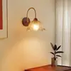 [Transfronterizo] Aplique de Pared para Pasillo, Lámpara de Pared para Mesita de Noche y Dormitorio, Lámpara Creativa de Madera para Escaleras, Estilo Nuevo para Dormitorio Principal y Sala de Estar, Estilo Antiguo