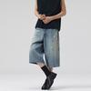 LKTM Hombre# Verano Americano Retro Graffiti Salpicadura de Tinta Jeans Cortos Perfil de Marca de Moda para Hombre y Mujer Shorts Casuales