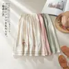 Saia Artística Vintage de Algodão e Linho Bordada para Mulheres, Saia Midi Bordada Estilo Chinês Solta Emagrecedora com Barra Larga