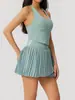 Ropa de Yoga Deportiva Transfronteriza Chaleco de Secado Rápido Entrenamiento de Carrera Faja Falda de Tenis Ropa de Fitness Conjunto de Yoga Europeo y Americano