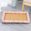 Esterillas Refrigerantes de Primavera y Verano para Mascotas, Esterillas para Mascotas para Teddy y Golden Retriever, Esterillas para Perros, Esterillas de Ratán, Almohadillas Refrigerantes, Esterillas para Gatos, Adecuadas para Todas las Estaciones