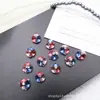 Accesorios para Uñas K9 de Bola de Diamante Apilada Brillantes Sin Costuras y Sin Base en Colores Rojo, Azul y Rosa, Decoraciones de Uñas Hechas a Mano Listas para Usar