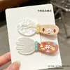 Original Nuevo Tenedor Cuchara Acrílico Pasador para el Cabello Lindos Animalitos Pequeños Clip para Flequillo Lateral Estilo Celebridad de Internet