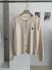 Chamarra suéter KEKEZOON estilo coreano con bordado de cachorro y botón de arcoíris para mujer, cárdigan holgado para otoño e invierno, moderno 8919