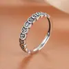 Anillo de moneda de cobre Qian Duoduo para mujer, moderno y minimalista, anillo abierto estilo vintage de plata tailandesa, venta al por mayor