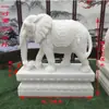 Mármol Blanco Tallado en Piedra Pareja Villa de la Compañía Guardián de Puerta Bestia Divina Piedra Azul Elefante Absorbente de Agua Nuevo Estilo Chino