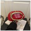 Bolsa Feminina Texturizada Color-Blocking Personalidade Tendência Estilo Coreano 2025 Nova Quadrada Pequena Elegante Fashion Corrente Transversal Ombro