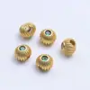 Cuentas Espaciadoras de Oro Antiguo que Conservan el Color Cuentas de Calabaza Pulsera con Circonita Micro-Pavimentada Cuentas Sueltas Pulsera DIY Collar Accesorios para Pulseras y Collares Cuentas de Cobre