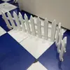 Painéis de Plástico Branco para Cerca com Pontas Afiadas e Arredondadas, Divisórias Móveis, Cercas de Jardim, Envolventes Decorativas para Base de Árvore de Natal