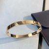 V Oro Clásico Amor Quinta Generación Pulsera de Pareja Versión Ancha Cuatro Diamantes Diez Diamantes Grueso Chapado en Oro Rosa de 18K Estilo de Pareja de Lujo Ligero